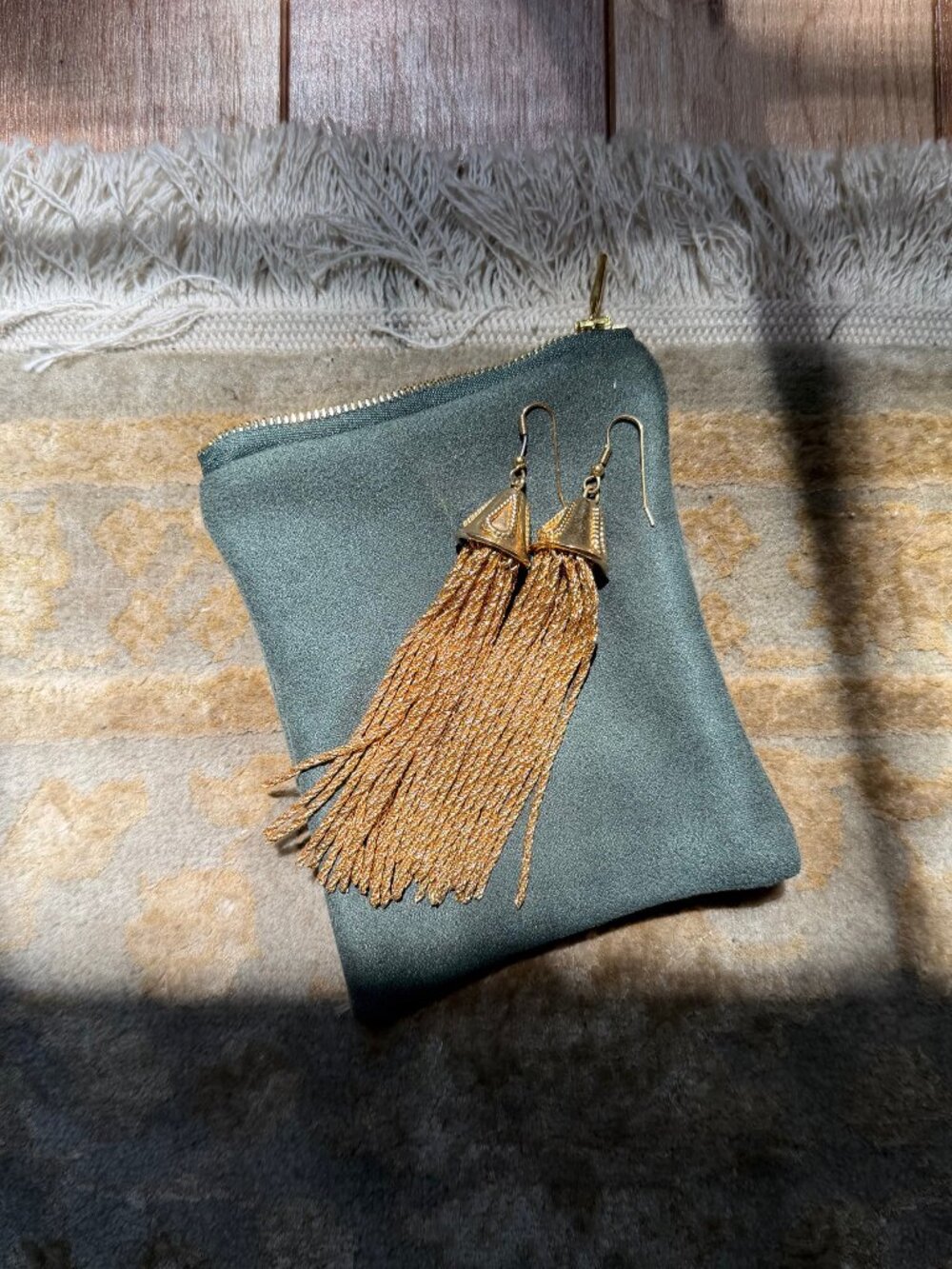 Sonia Petroff Cascata gold tassel earrings